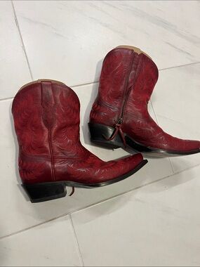 Ariat Red Western Leather Boots